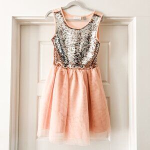 Tulle and Flip Sequin Dress